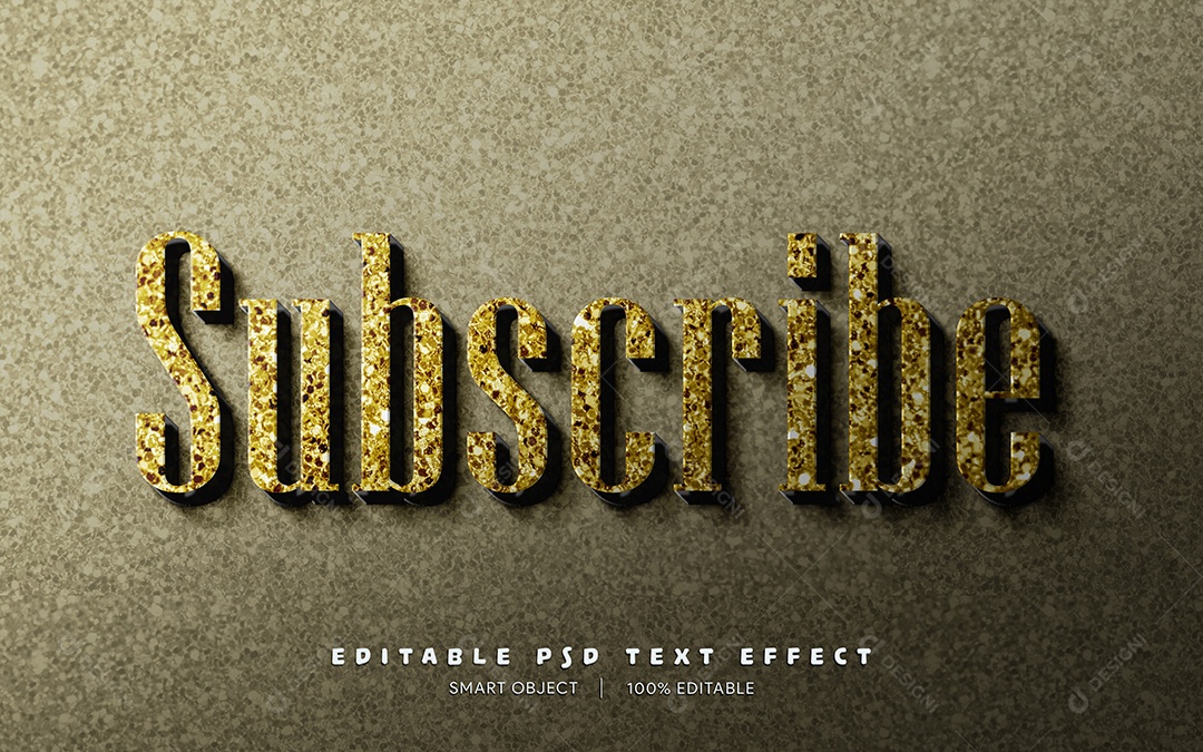 Efeito de Texto Susbcribe PSD Editável