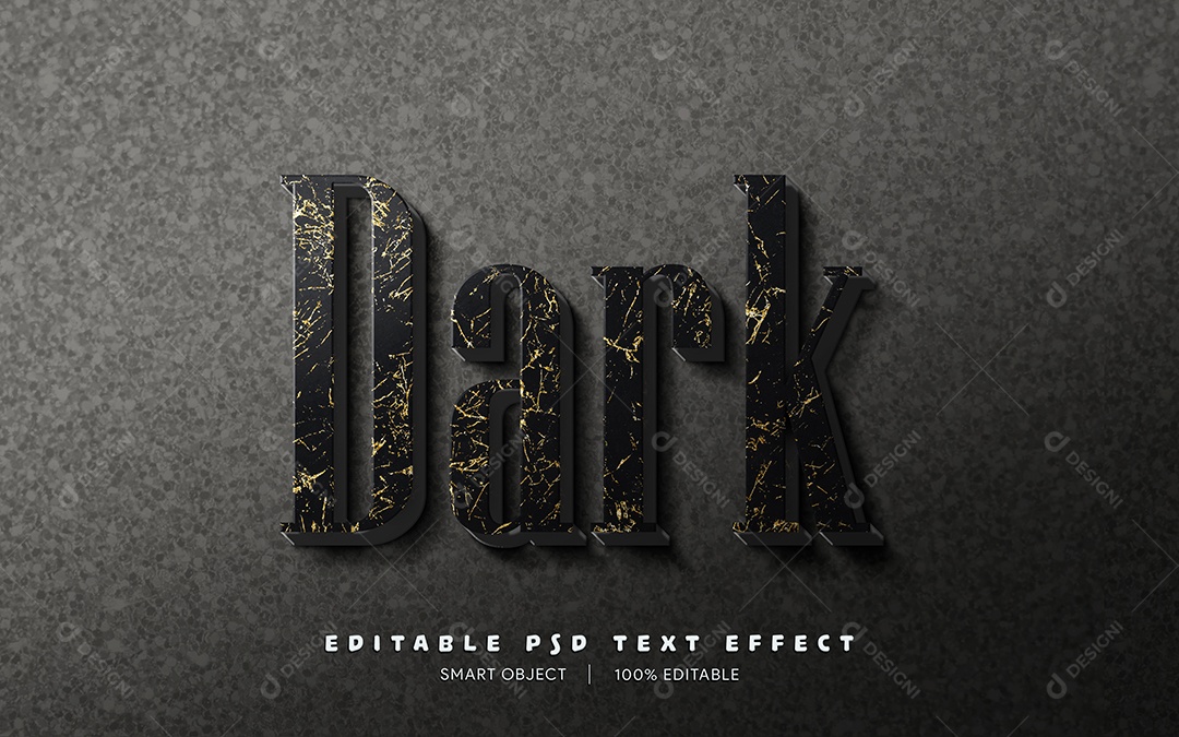 Efeito De Texto Dark PSD Editável