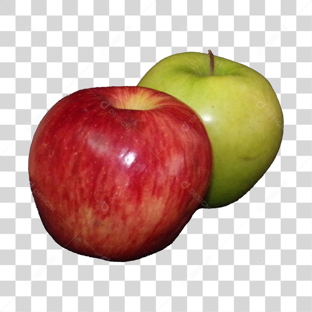 maças juntas vermelha e verde PNG Transparente