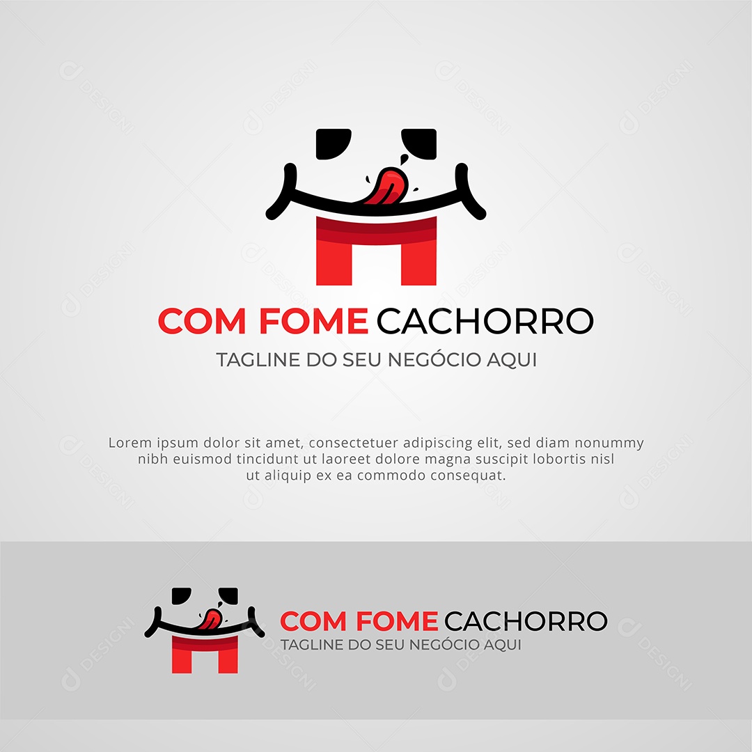 Logotipo Cachorro com Fome  Vetor EPS + AI Editável