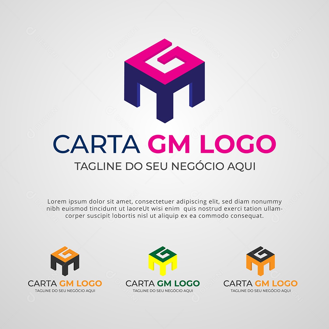 Carta Gm Logotipo Vetor EPS + AI Editável