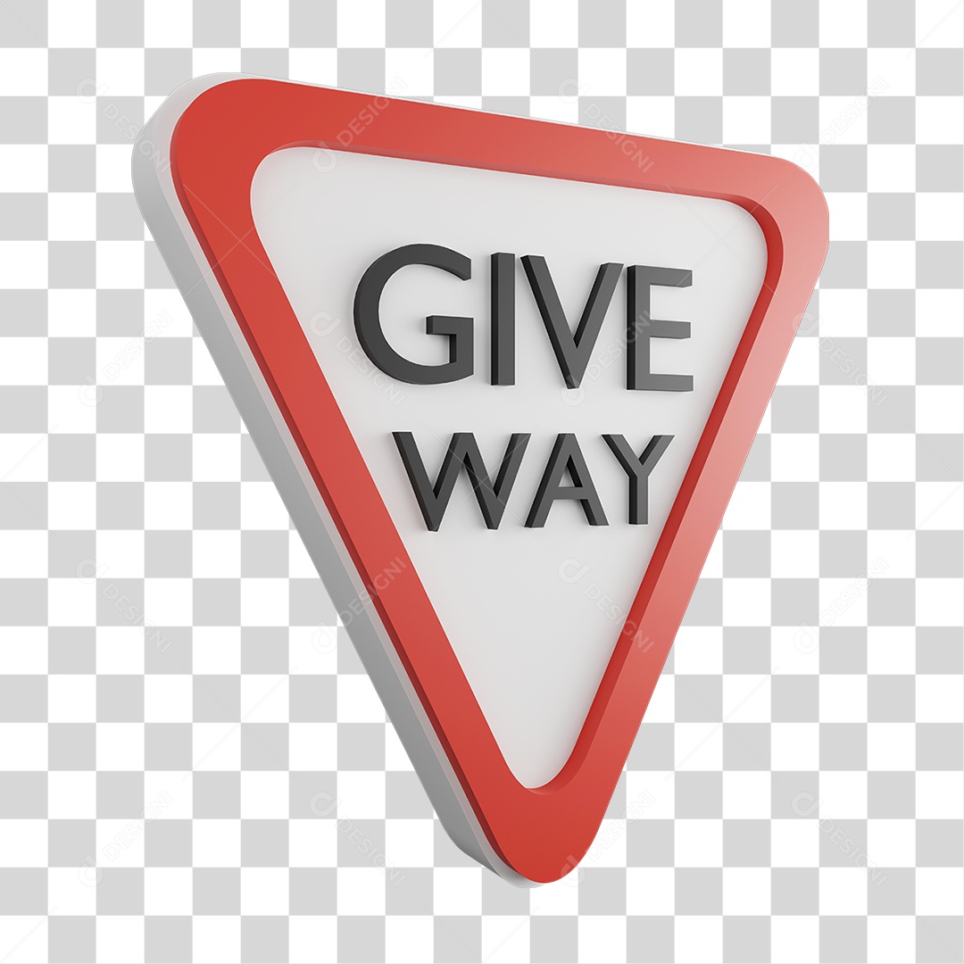 Placa de Aviso PNG Transparente