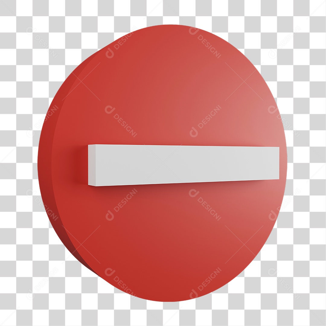 Placa de Aviso Proibido PNG Transparente