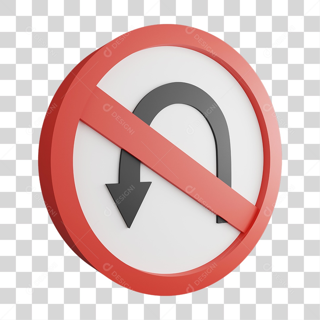 Placa de Aviso Proibido PNG Transparente