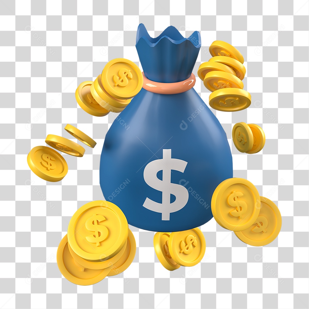 Saco de Dinheiro PNG Transparente