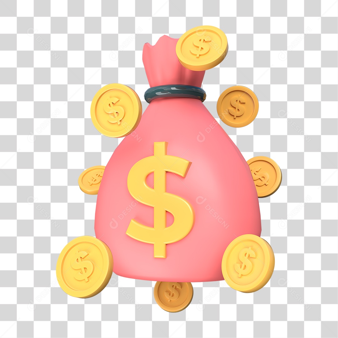 Saco de Dinheiro PNG Transparente