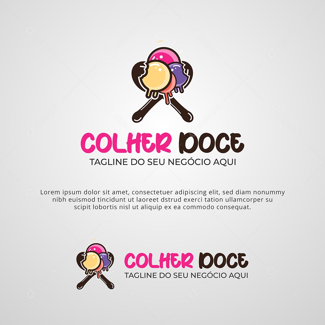 Colher Doce Logotipo Vetor EPS + AI Editável