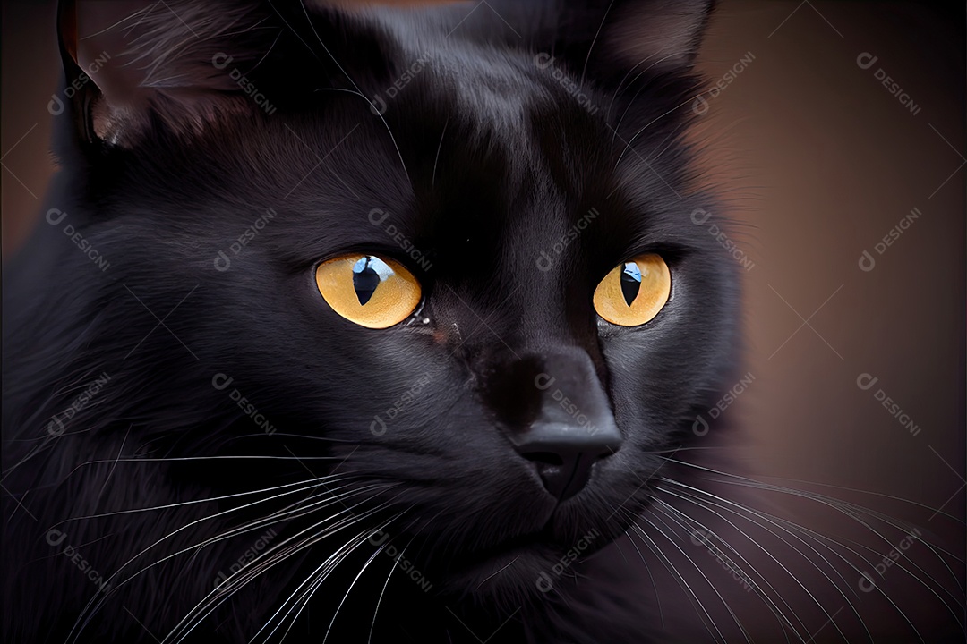 Dia da apreciação do gato preto 17 de agosto.