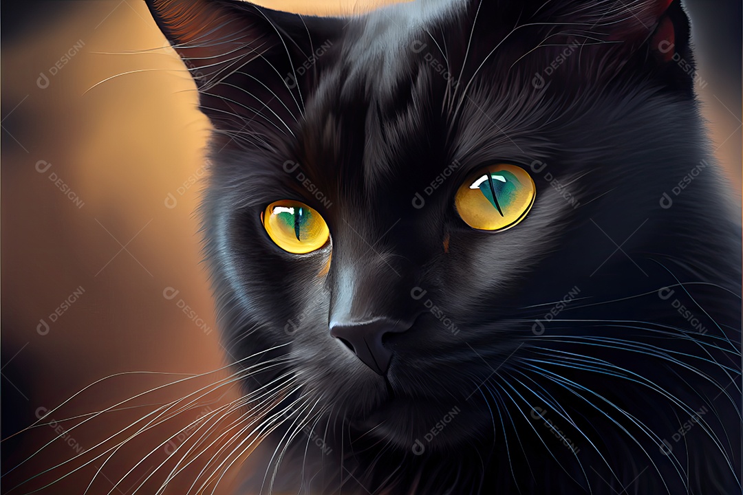 Dia da apreciação do gato preto 17 de agosto.