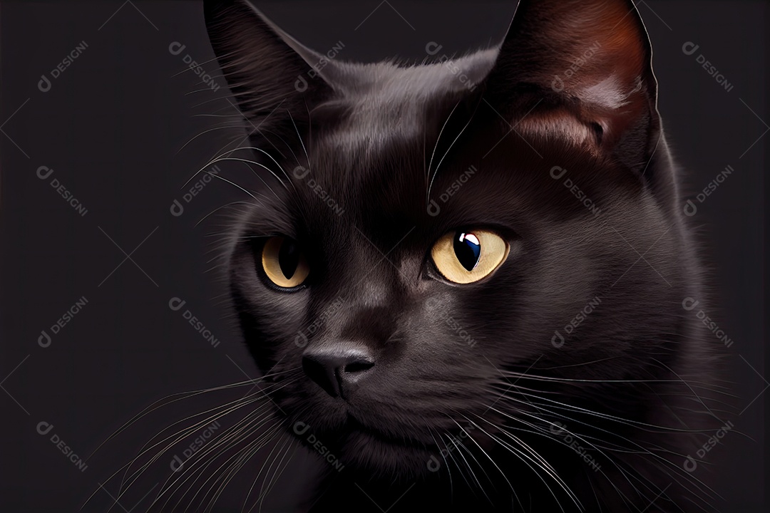 Dia da apreciação do gato preto 17 de agosto.