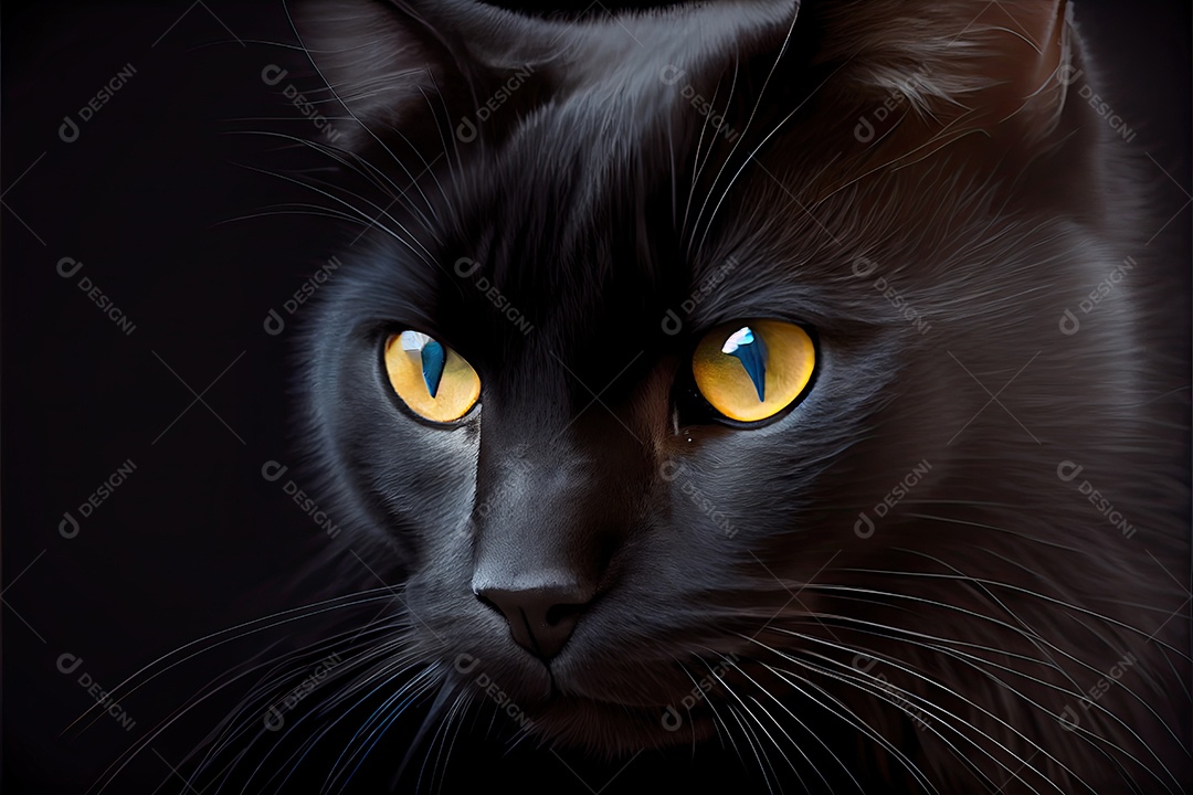 Dia da apreciação do gato preto 17 de agosto.