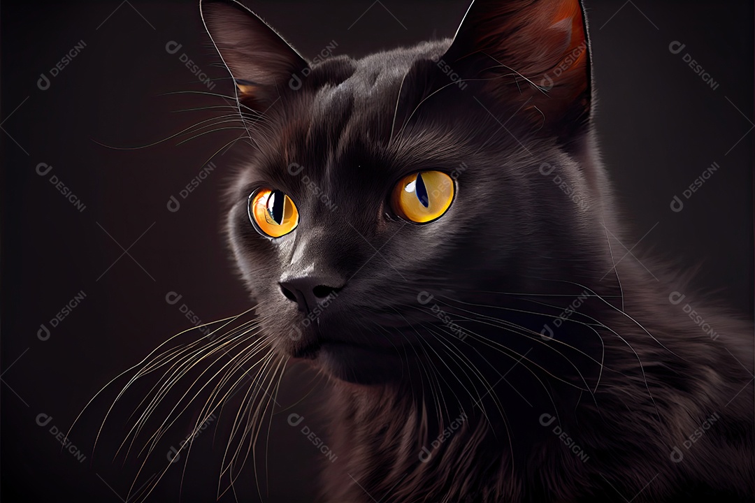 Dia da apreciação do gato preto 17 de agosto.