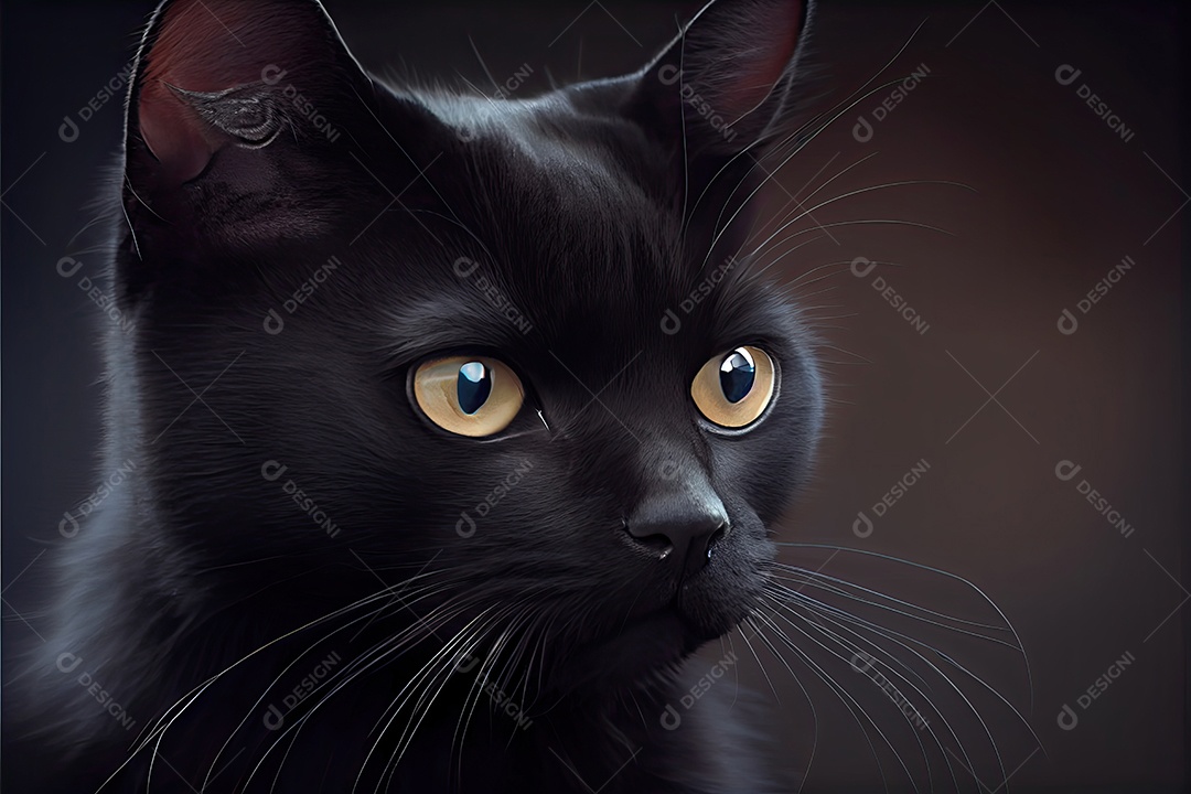 Dia da apreciação do gato preto 17 de agosto.