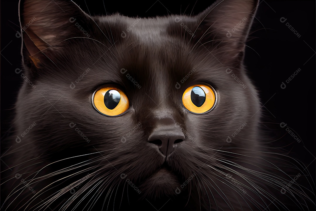 Dia da apreciação do gato preto 17 de agosto.