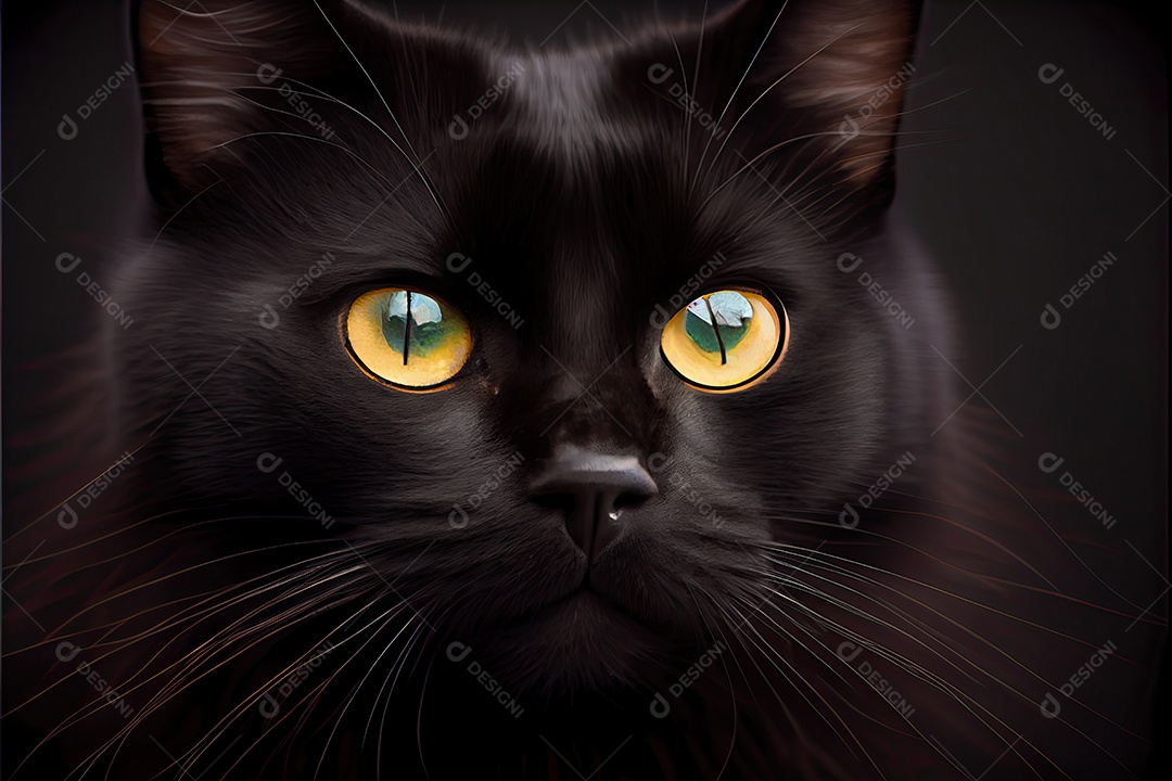 Dia da apreciação do gato preto 17 de agosto.