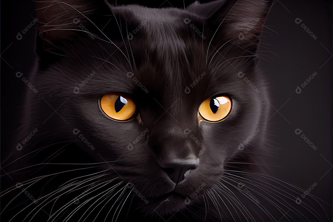 Dia da apreciação do gato preto 17 de agosto.