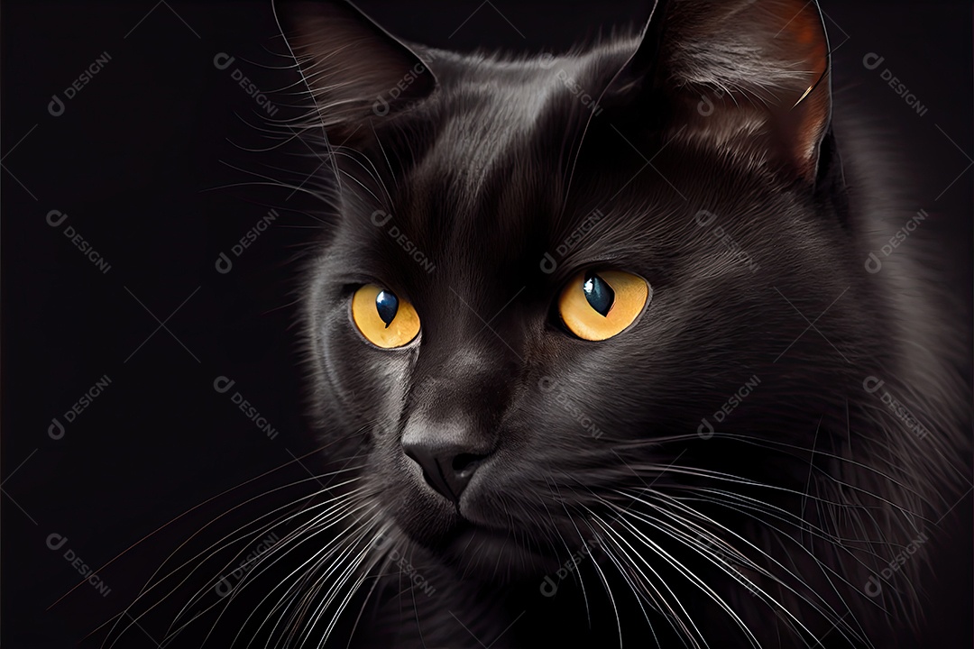 Dia da apreciação do gato preto 17 de agosto.