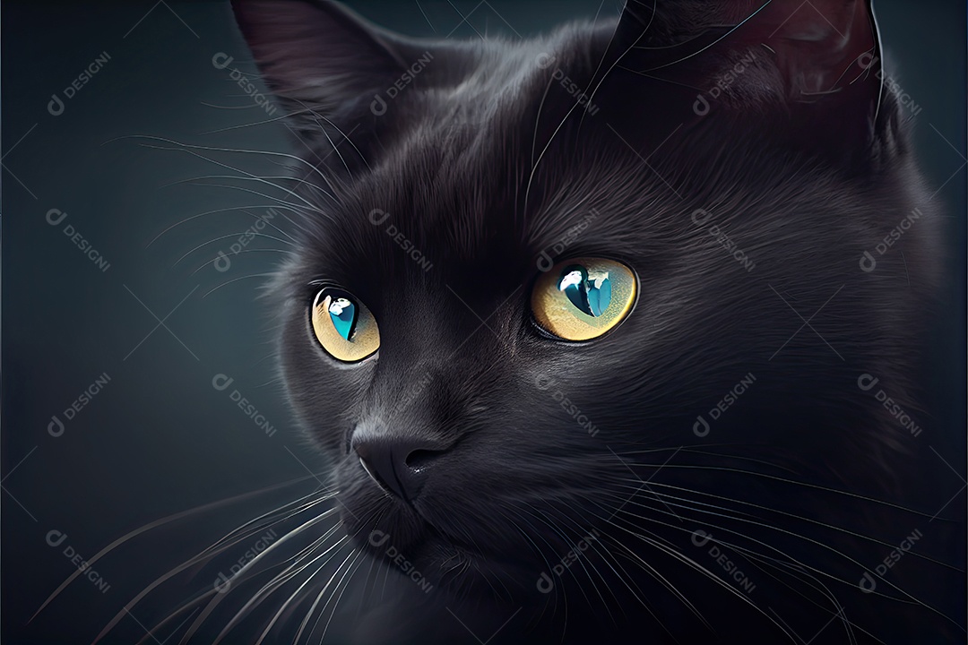 Dia da apreciação do gato preto 17 de agosto.