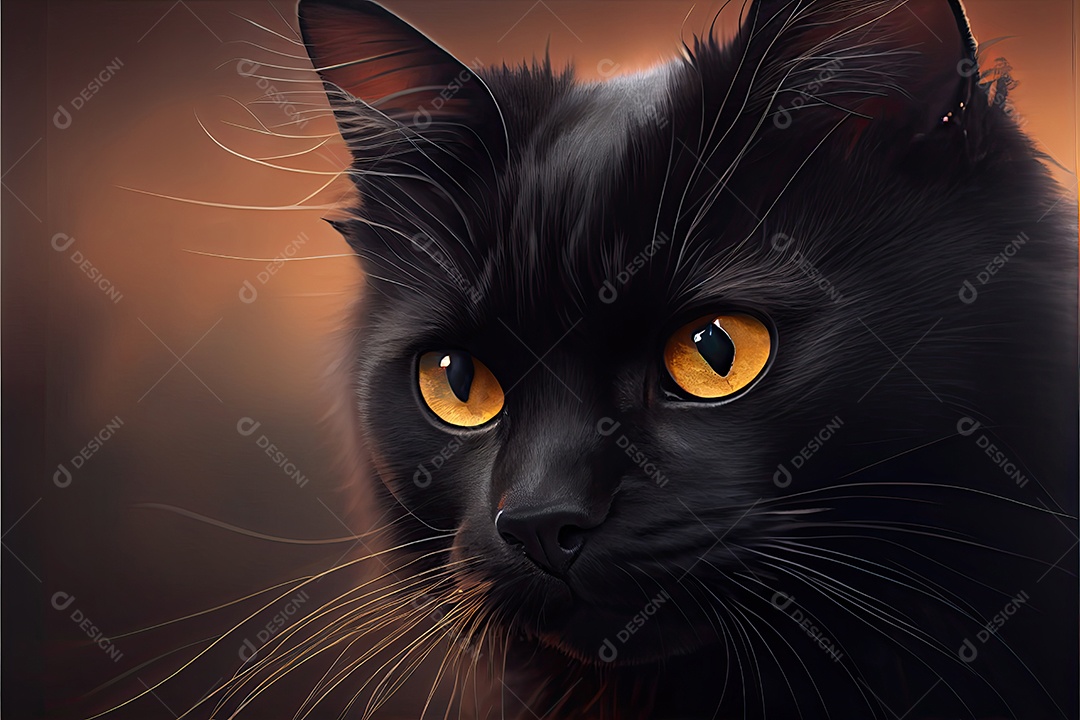 Dia da apreciação do gato preto 17 de agosto.