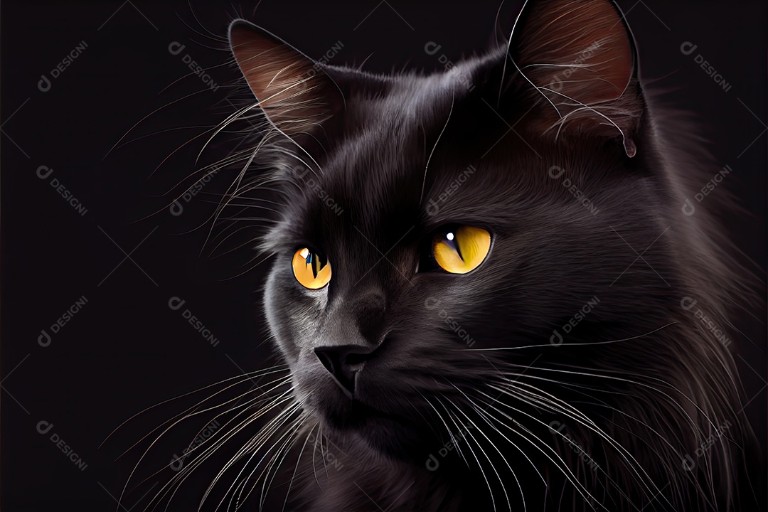 Dia da apreciação do gato preto 17 de agosto.