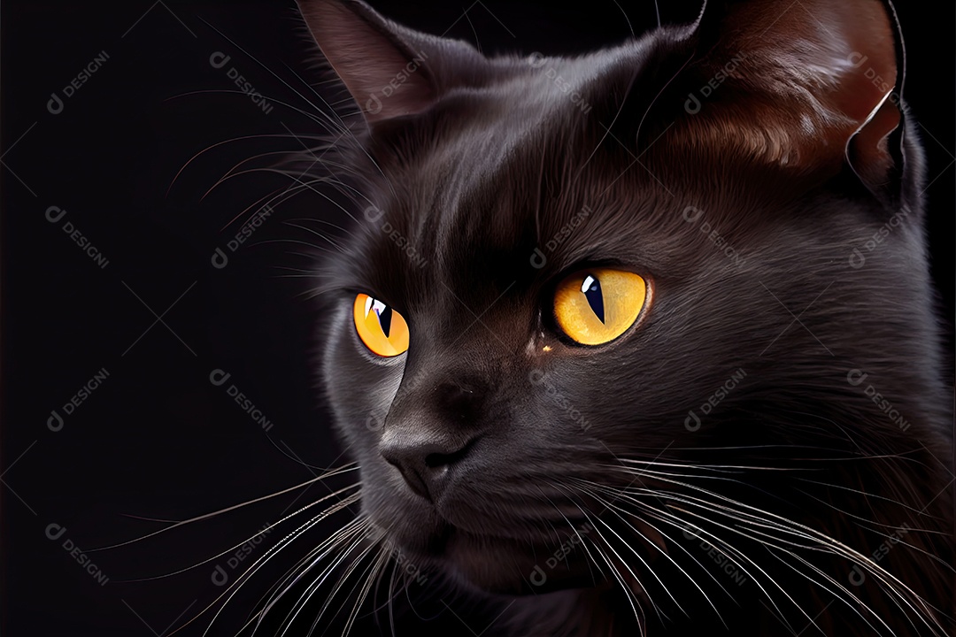 Dia da apreciação do gato preto 17 de agosto.