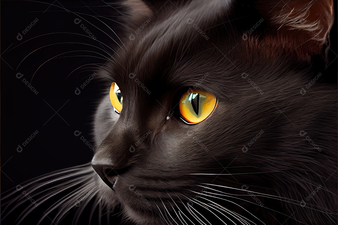 Dia da apreciação do gato preto 17 de agosto.