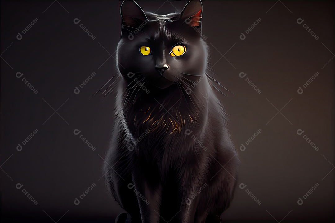 Dia da apreciação do gato preto 17 de agosto.