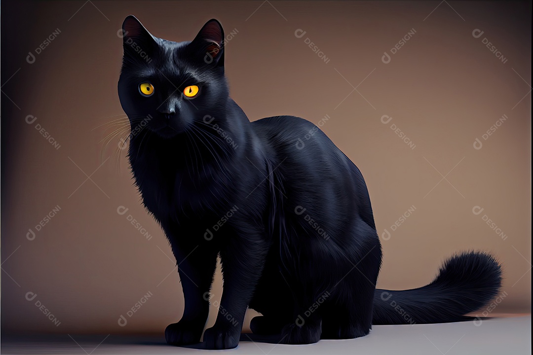 Dia da apreciação do gato preto 17 de agosto.