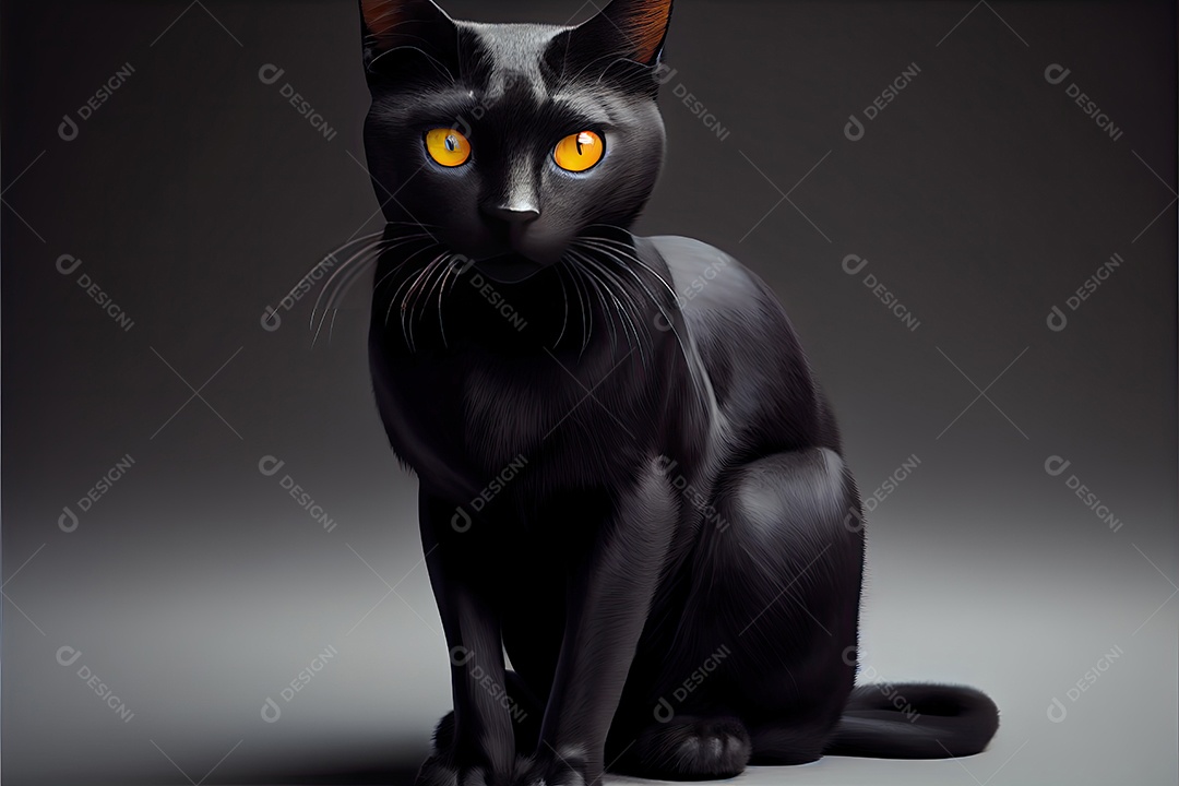Dia da apreciação do gato preto 17 de agosto.