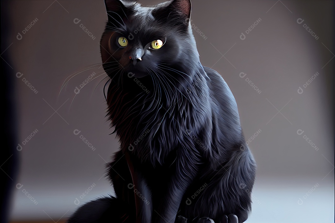 Dia da apreciação do gato preto 17 de agosto.