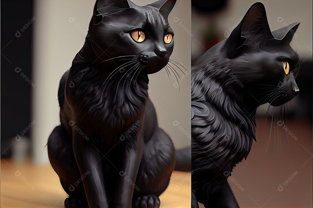 Dia da apreciação do gato preto 17 de agosto.