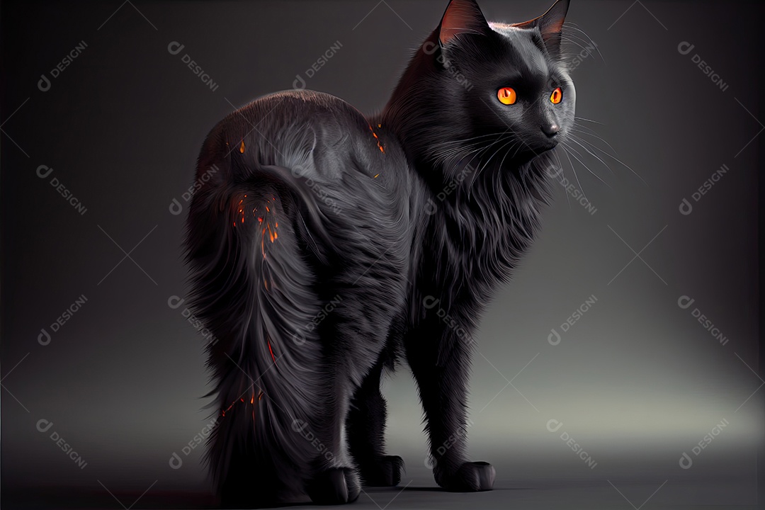 Dia da apreciação do gato preto 17 de agosto.