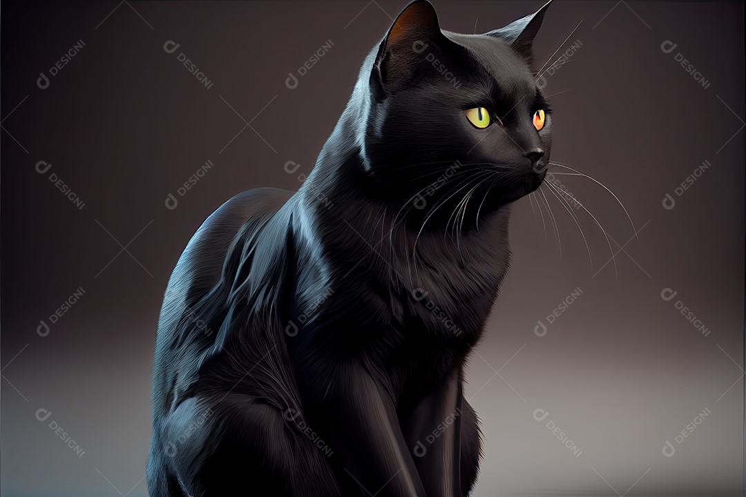 Dia da apreciação do gato preto 17 de agosto.