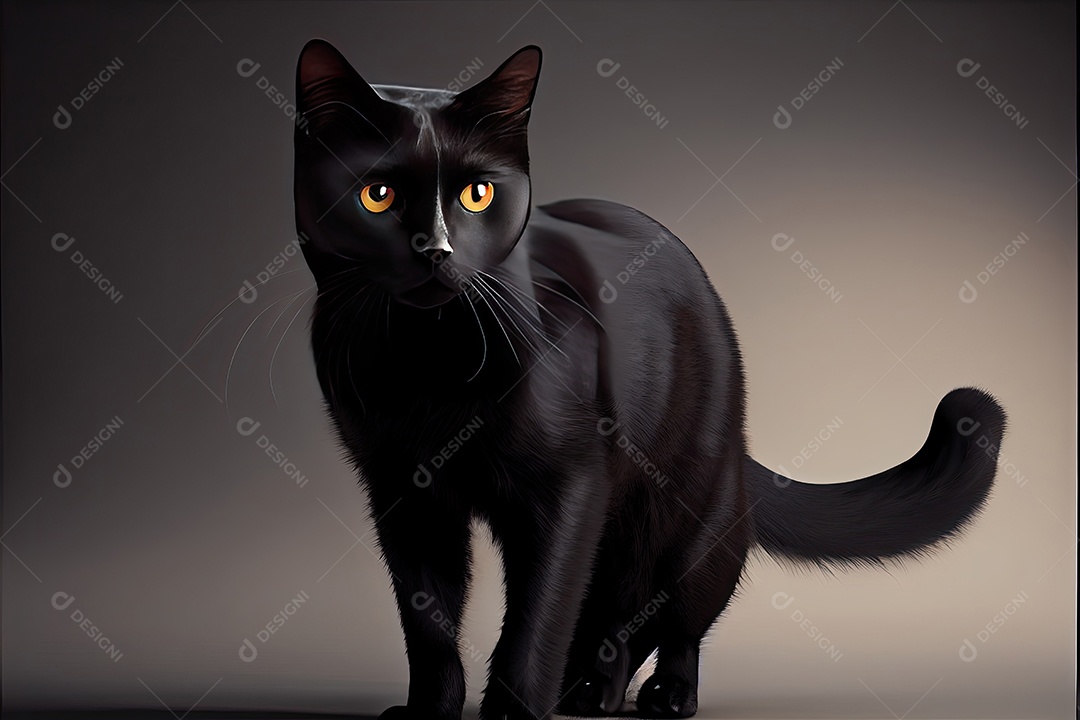 Dia da apreciação do gato preto 17 de agosto.