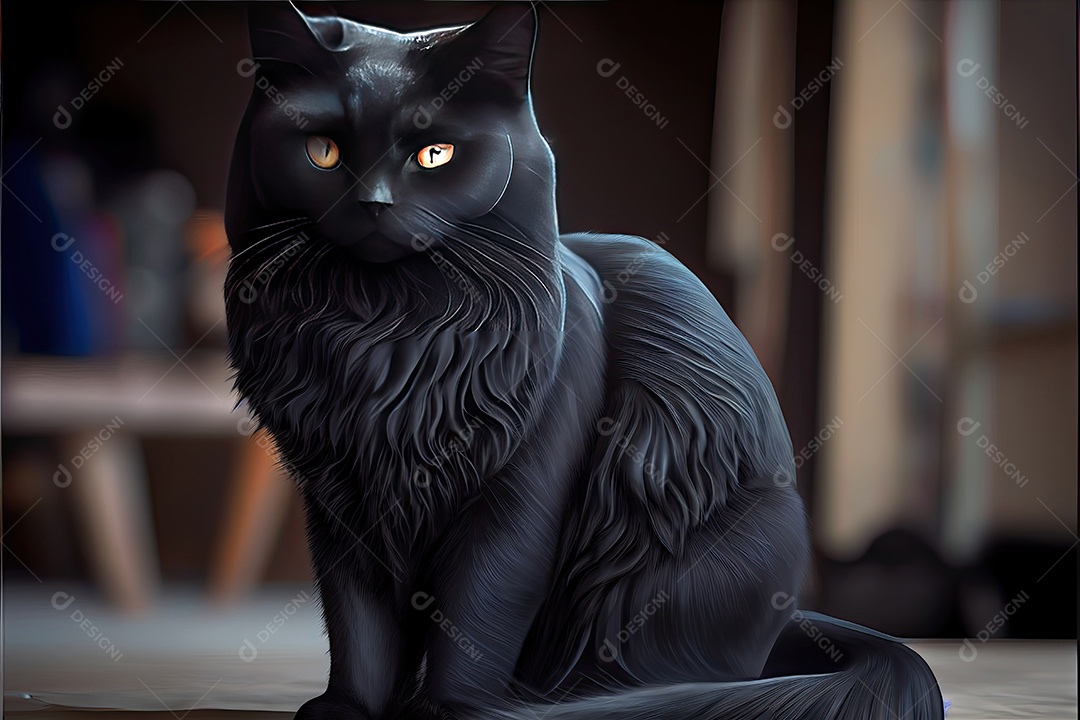 Dia da apreciação do gato preto 17 de agosto.