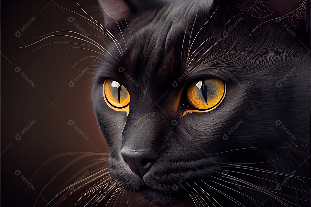 Dia da apreciação do gato preto 17 de agosto.