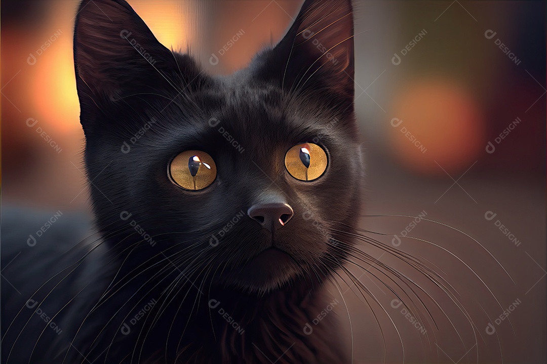 Dia da apreciação do gato preto 17 de agosto.