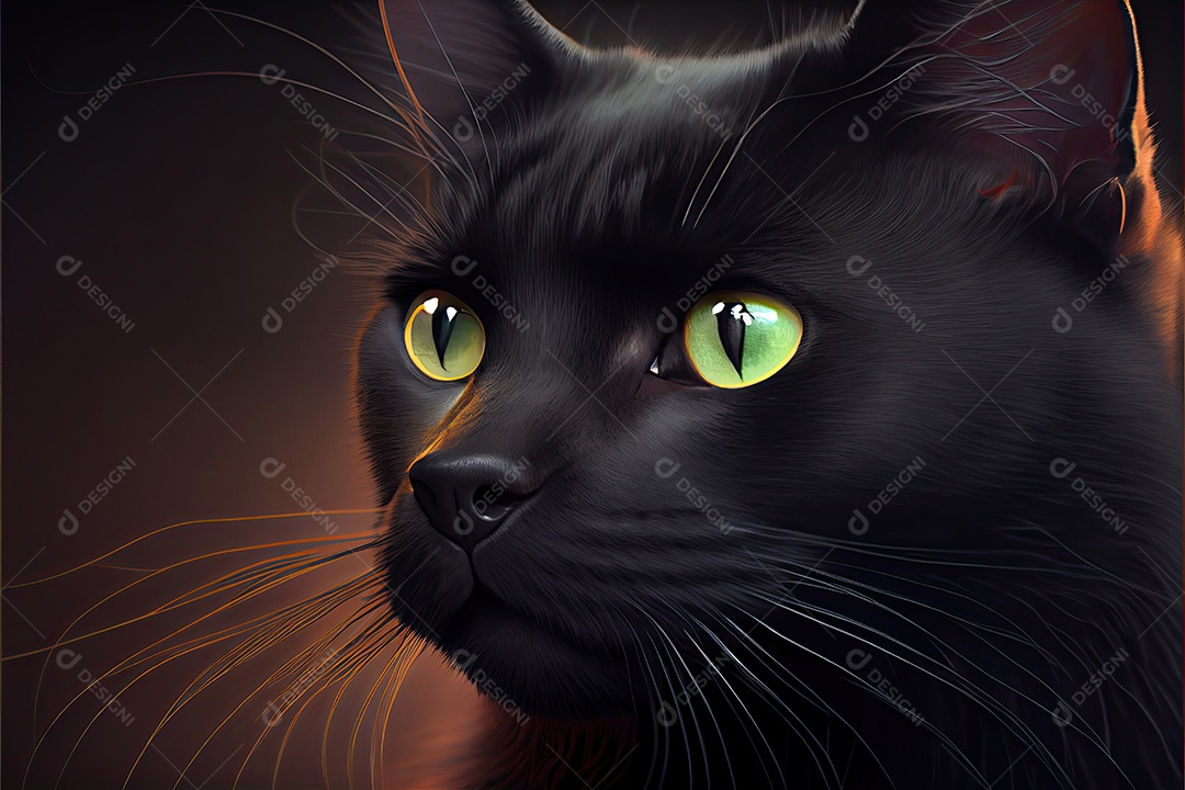 Dia da apreciação do gato preto 17 de agosto.