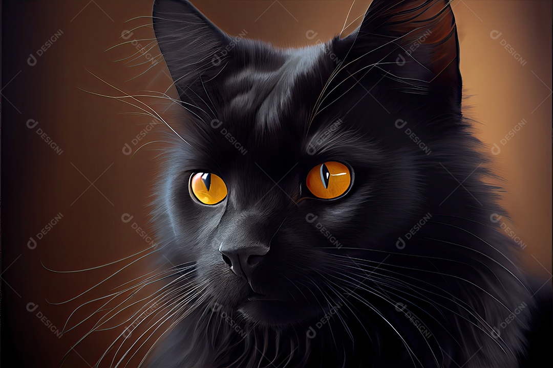 Dia da apreciação do gato preto 17 de agosto.