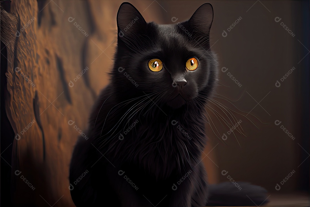 Dia da apreciação do gato preto 17 de agosto.