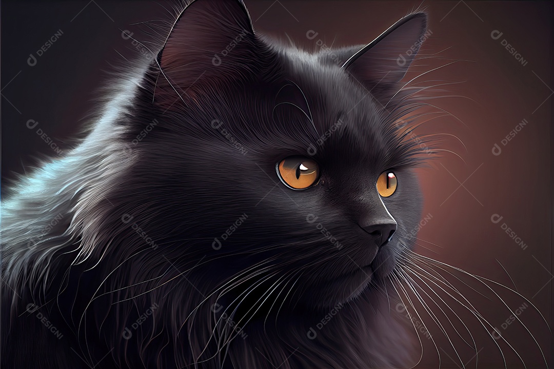 Dia da apreciação do gato preto 17 de agosto.