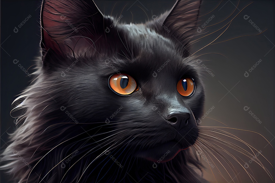 Dia da apreciação do gato preto 17 de agosto.