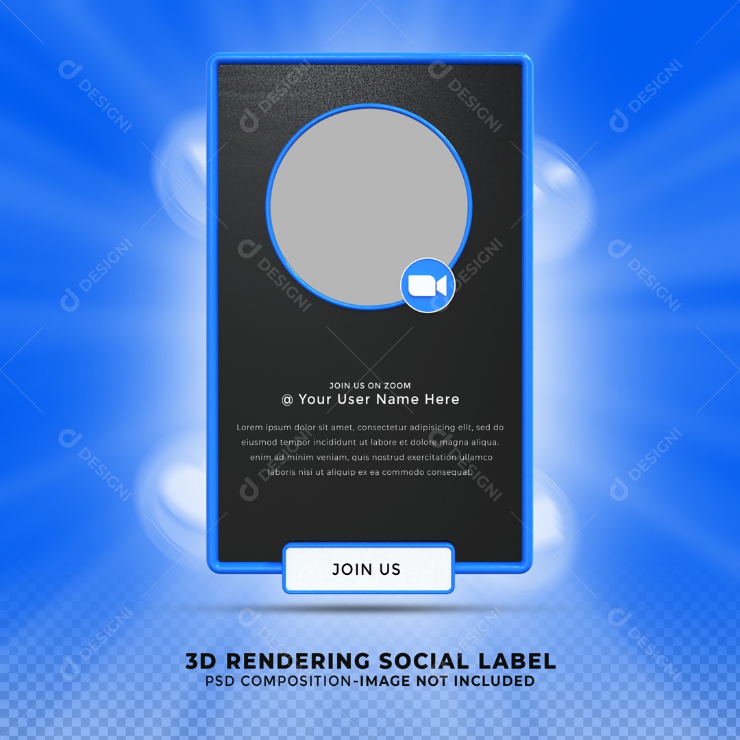 Perfil De Moldura Zoom Elemento 3D PSD