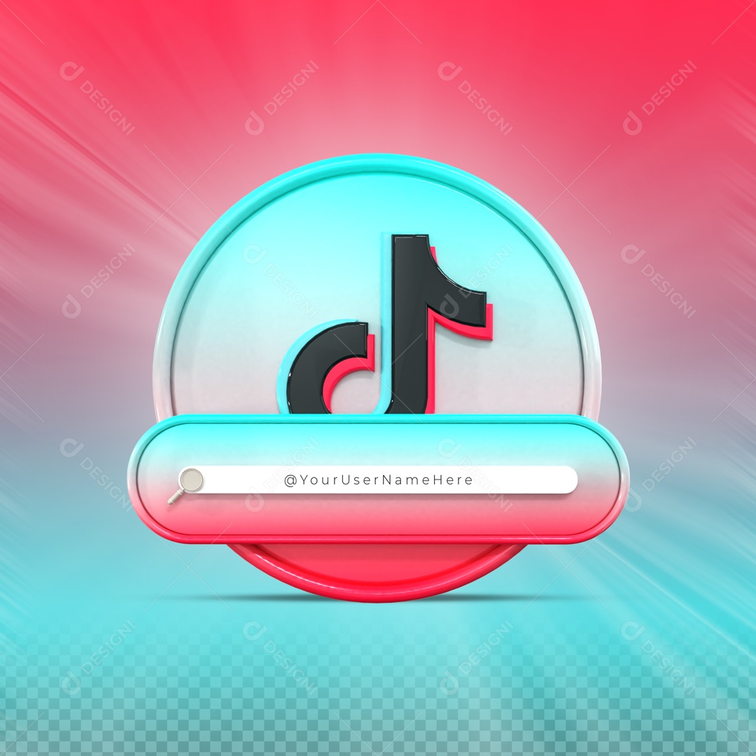 Perfil De TikTok Elemento 3D PSD