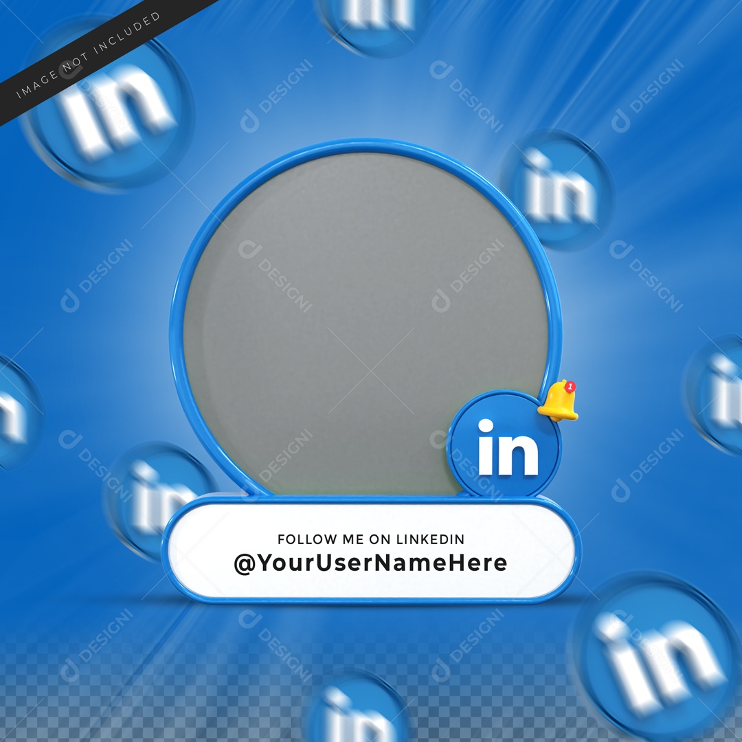 Perfil De LinkedIn Com Sino Elemento 3D PSD