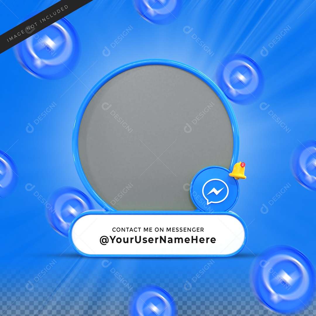 Perfil De Messenger Com Sino Elemento 3D PSD