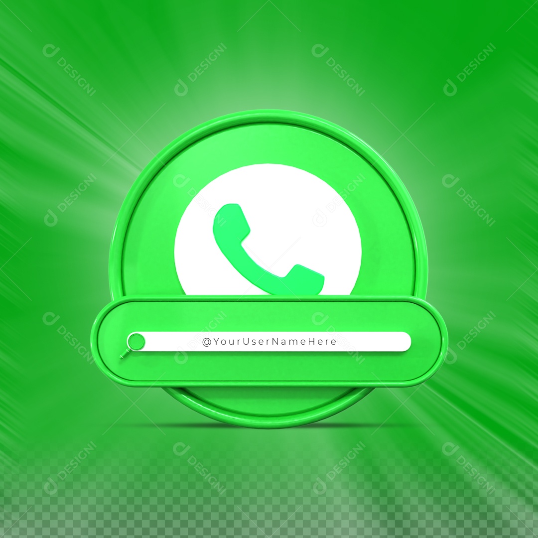 Ícone De WhatsApp Elemento 3D Para Composição PSD