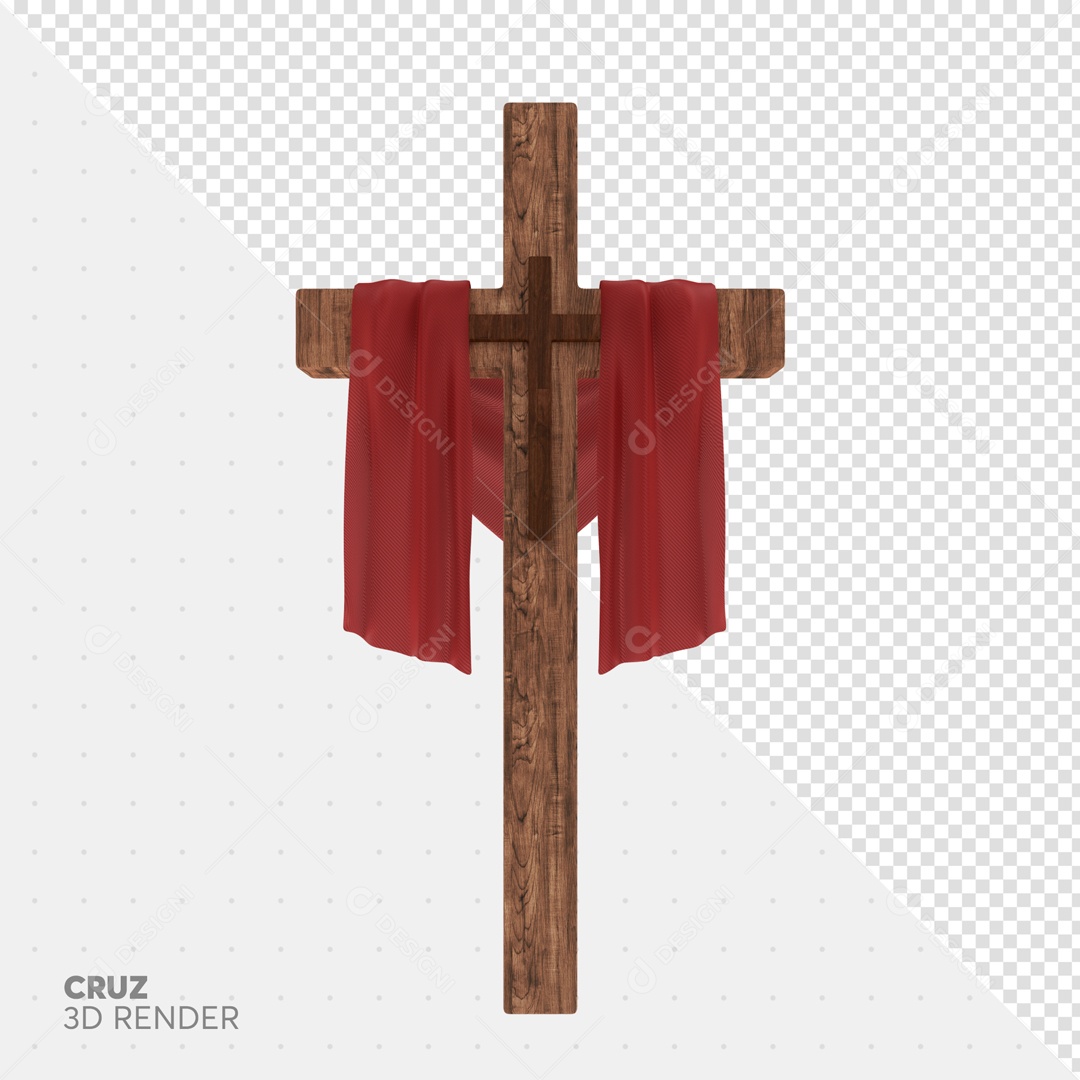 Cruz Elemento 3D Para Composição PSD