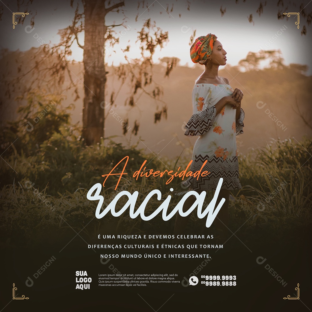 Dia Internacional Contra a Discriminação Racial 21 de Março Social Media PSD Editável