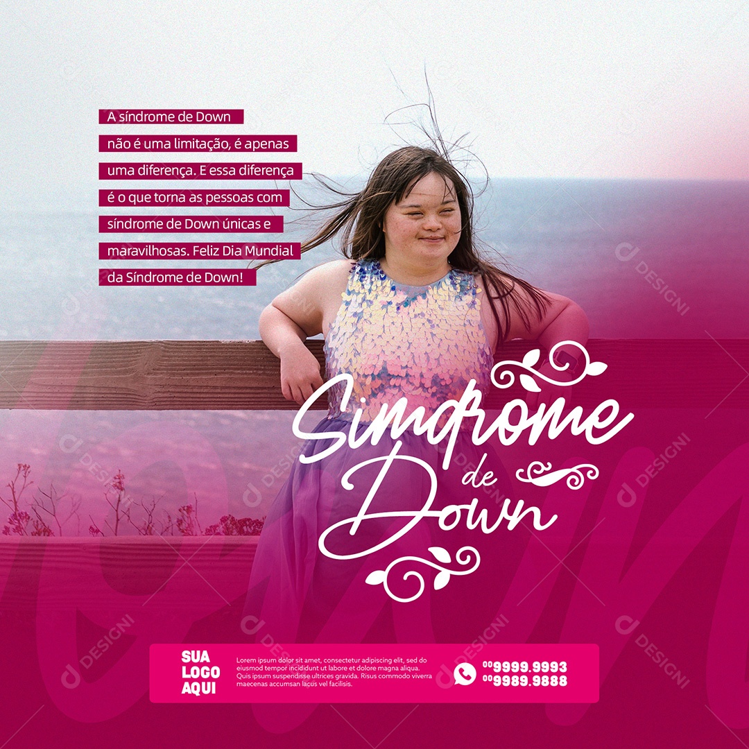 Dia Internacional da Síndrome de Down 21 De Março Social Media PSD Editável